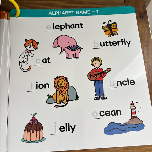 Pre-K Wipe Off ABC Workbook & Math, Letters, Word, Game Cards Learning Fun Set - Picture 5 of 15
